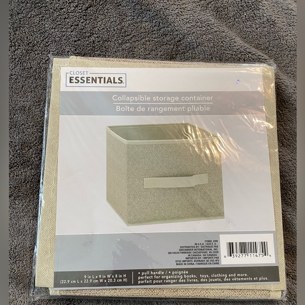 Closet Essentials Collapsible Storage Container